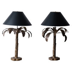 Niermann Weeks Palm Tree Table Lamps - A Pair