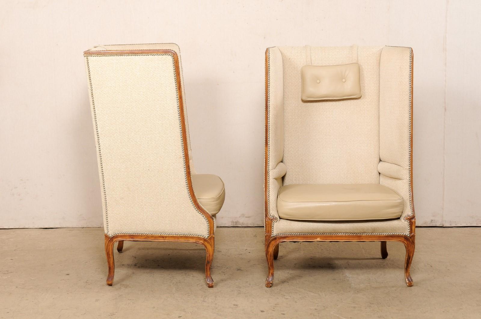 Niermann Weeks Tall Wingback Conversation Chairs (from Ritz Carlton, Palm Beach) In Good Condition In Atlanta, GA