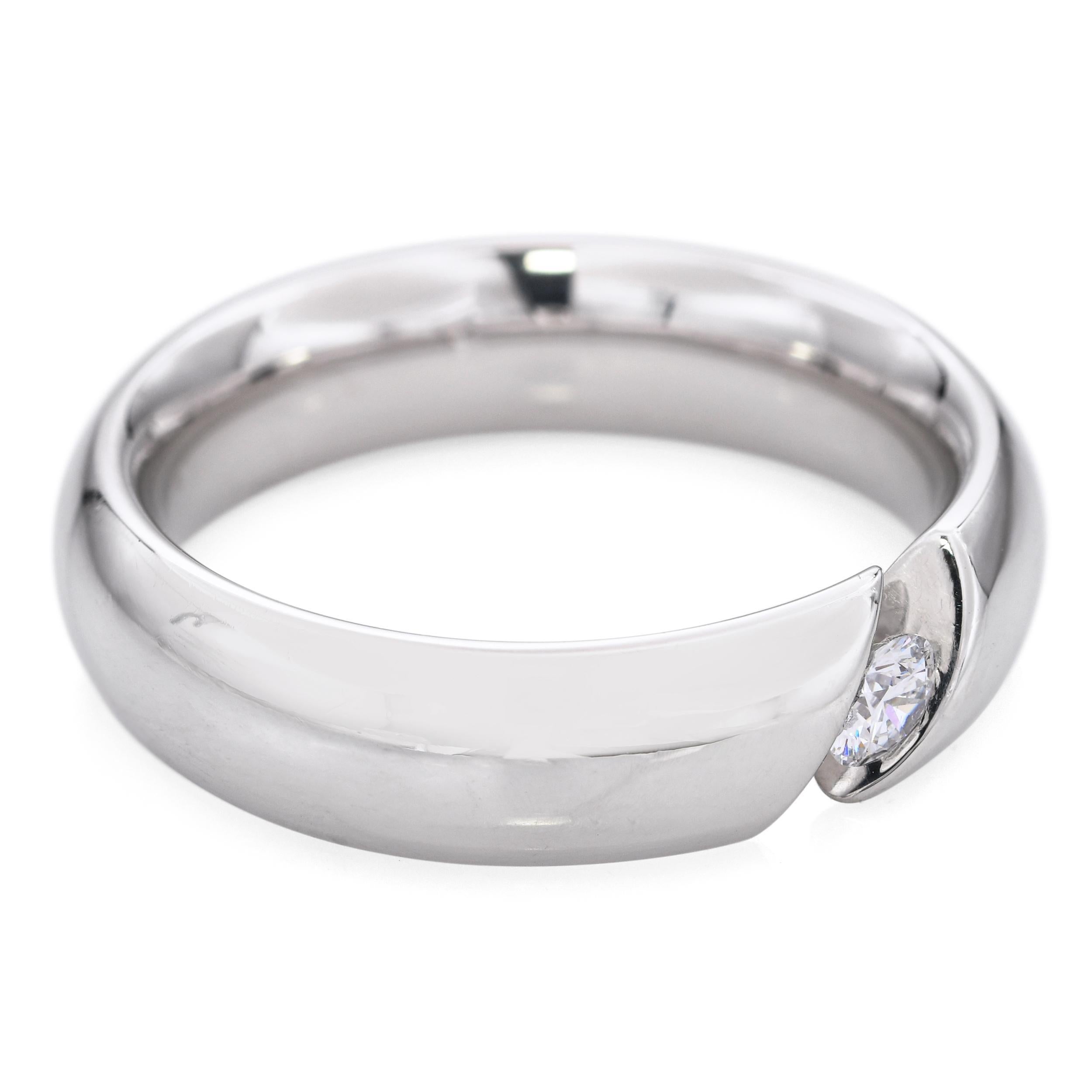 Niessing Platinum Tension Set Diamond Herren Ehering im Zustand „Gut“ im Angebot in New York, NY