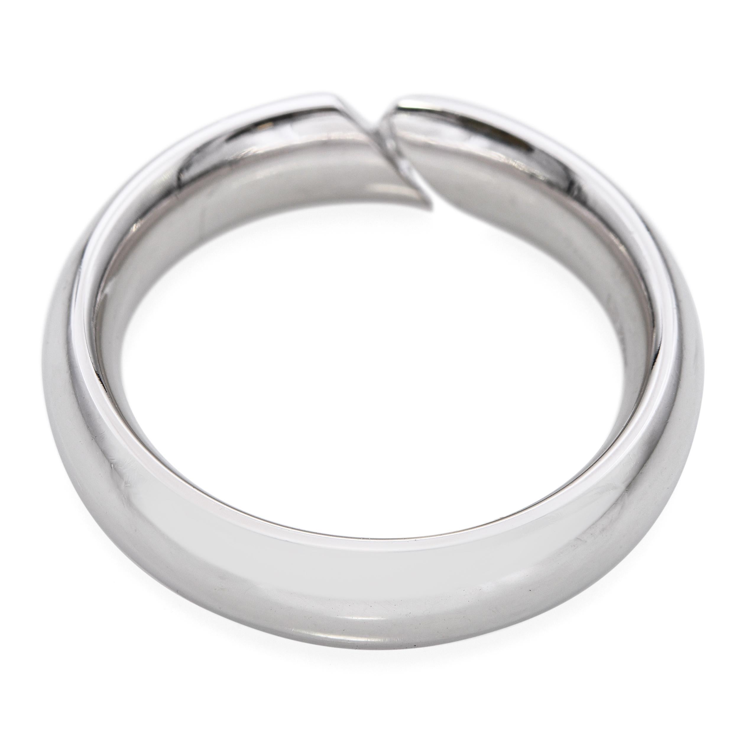 Niessing Platinum Tension Set Diamond Herren Ehering im Angebot 1