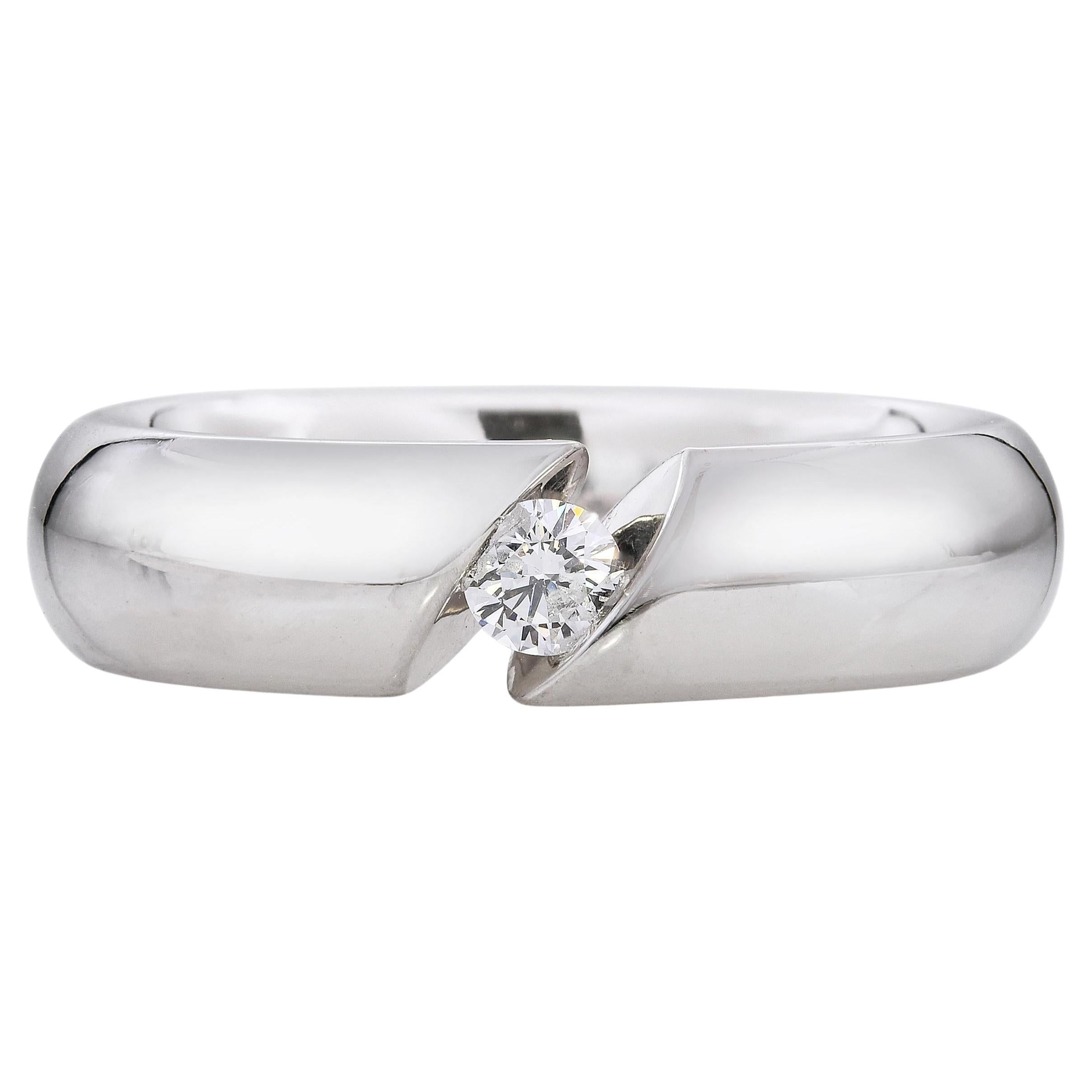 Niessing Platinum Tension Set Diamond Herren Ehering im Angebot