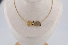 Niessing Wire Necklace 18K with Platinum Pendant Set 4 Interchangeable Pendant