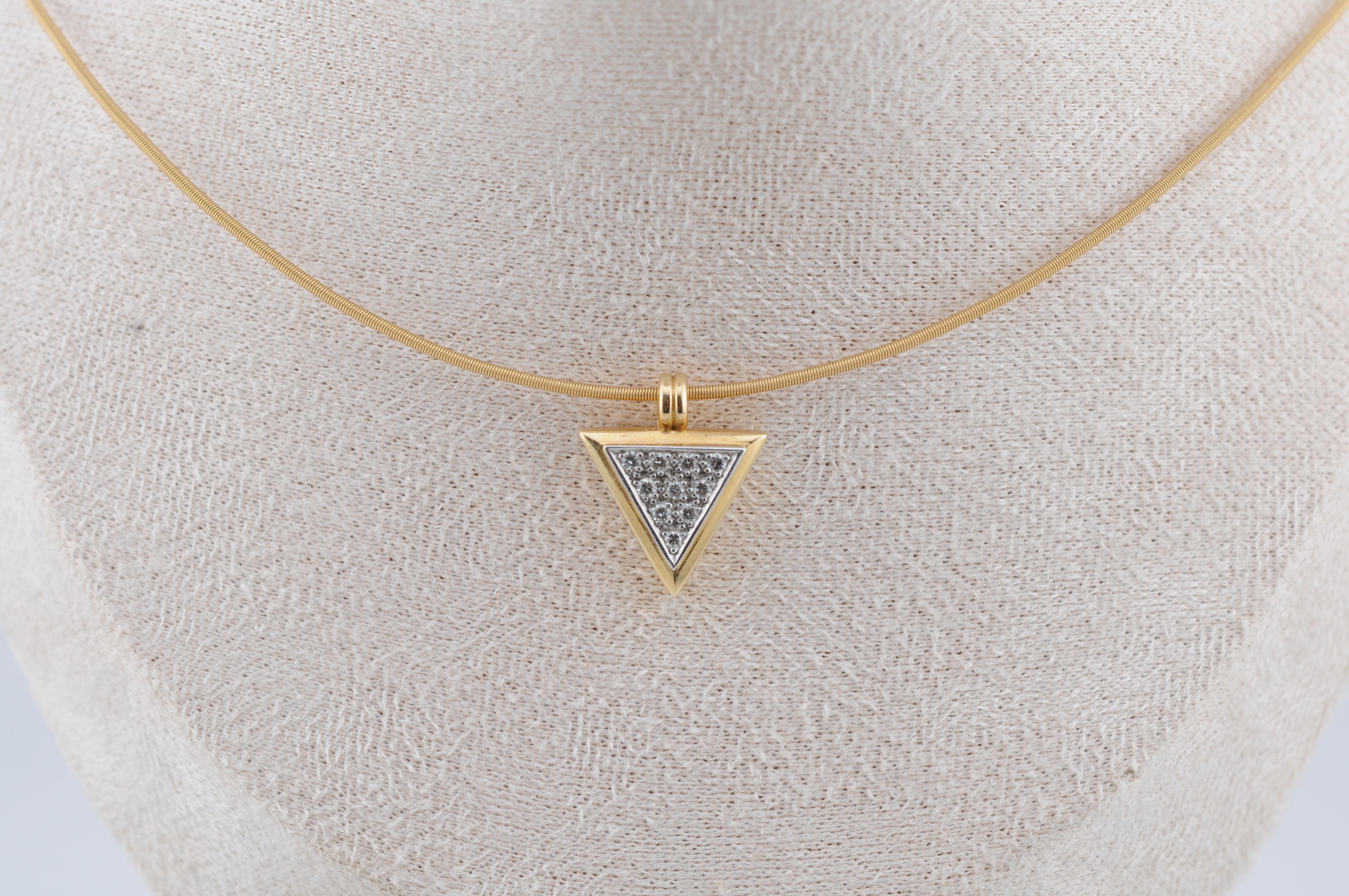 Niessing Collar de Oro Amarillo con Diamantes Elegante 18K Movimiento estético en venta