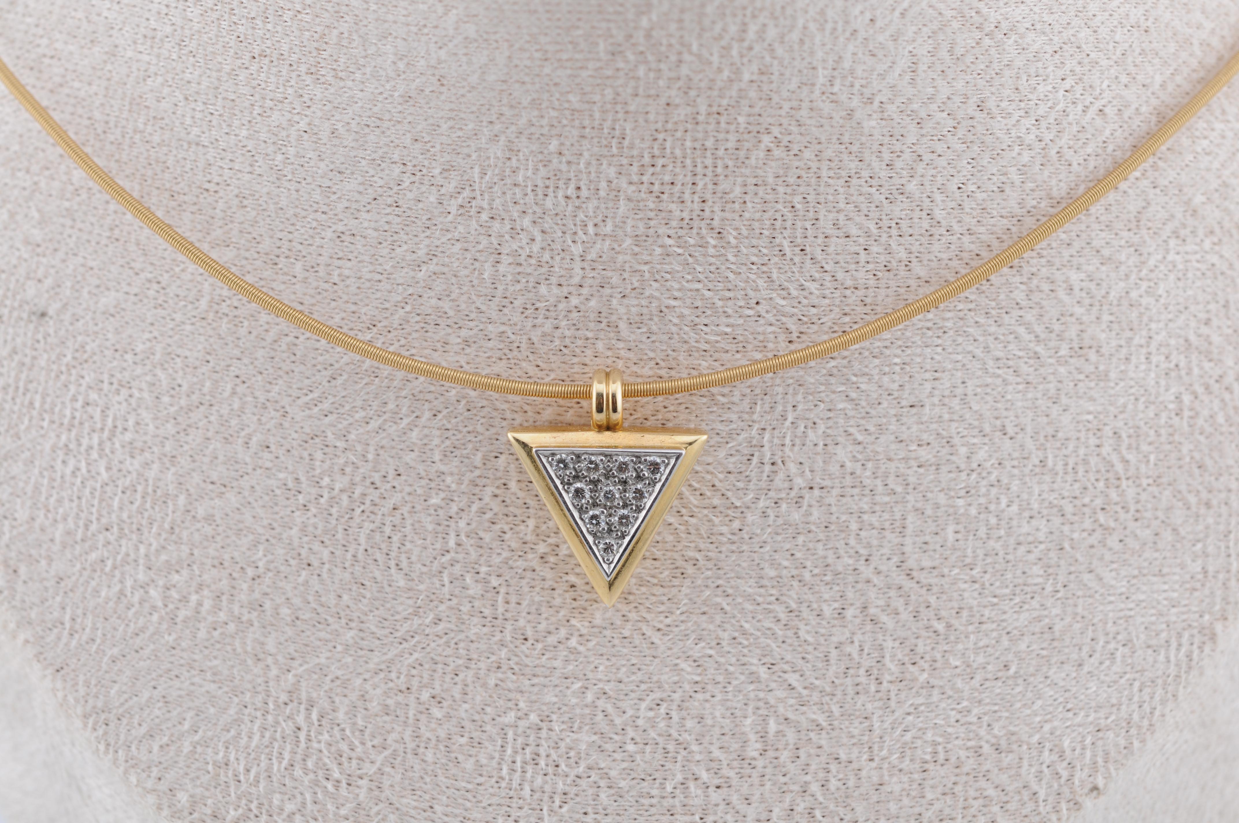 Niessing Collar de Oro Amarillo con Diamantes Elegante 18K Corte brillante en venta