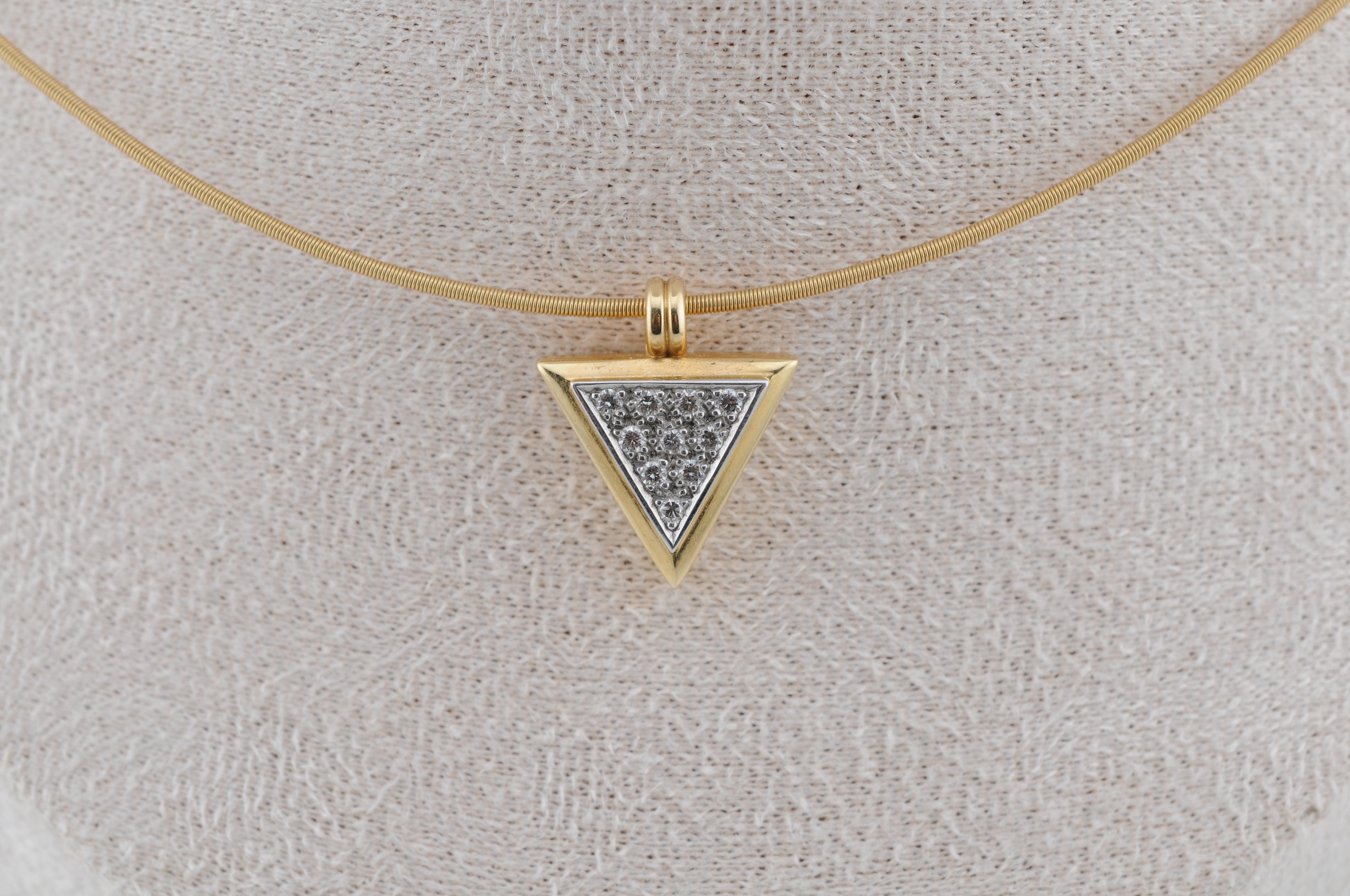 Niessing Collar de Oro Amarillo con Diamantes Elegante 18K en Bueno estado para la venta en Berlin, BE