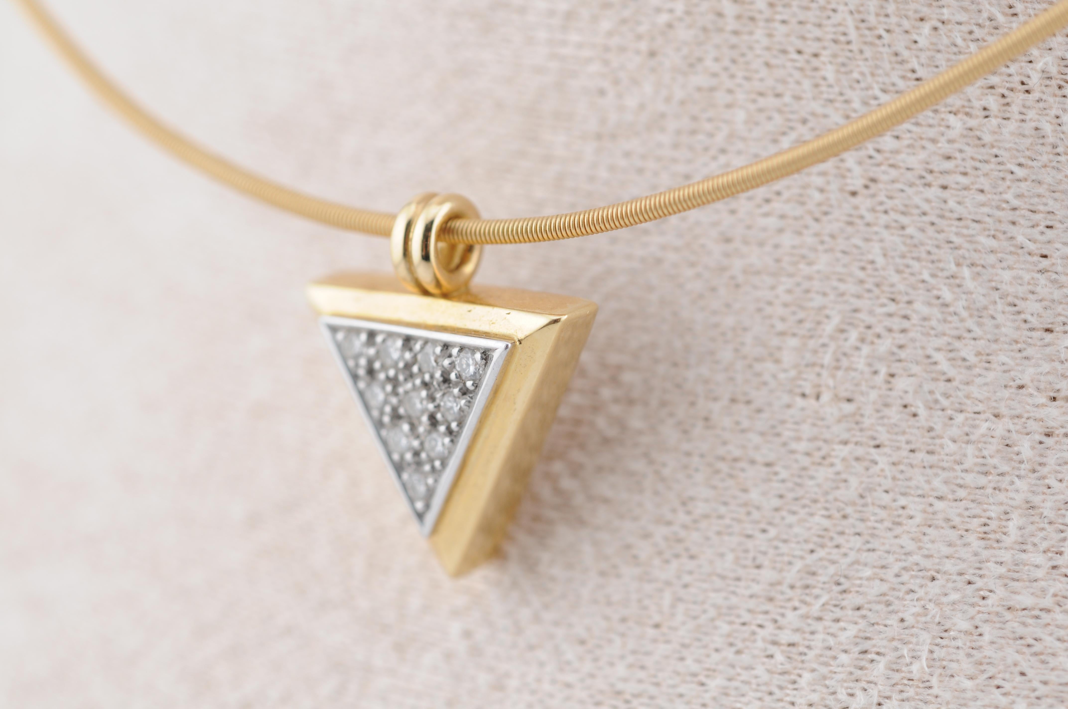 Niessing Collar de Oro Amarillo con Diamantes Elegante 18K en venta 1