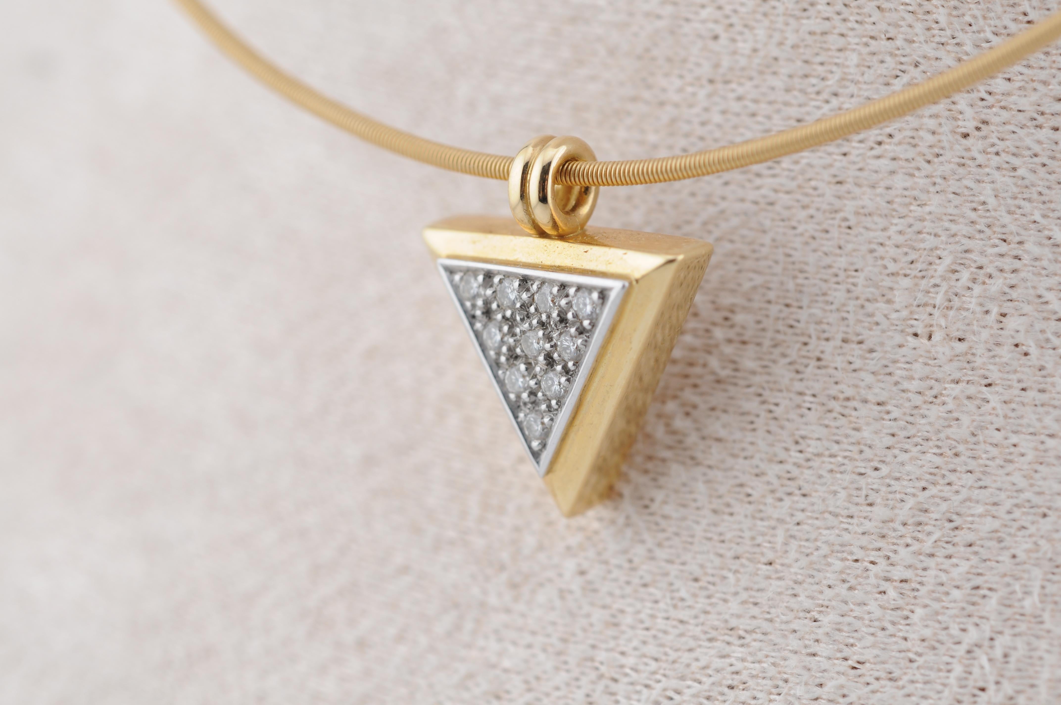 Niessing Collar de Oro Amarillo con Diamantes Elegante 18K en venta 2