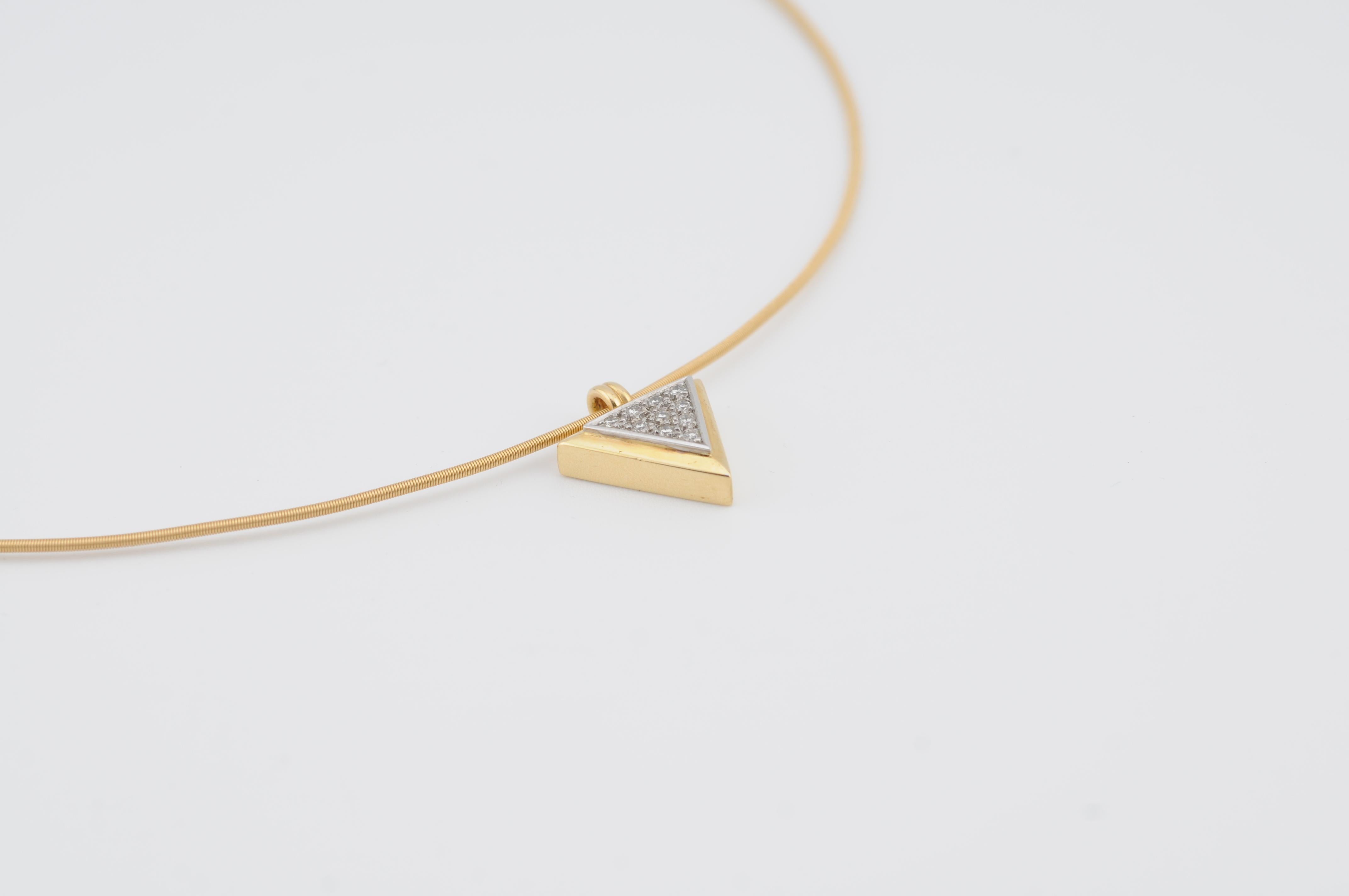 Niessing Collar de Oro Amarillo con Diamantes Elegante 18K en venta 3