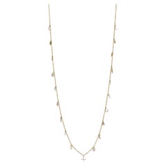 Nigaam 0.75 Cttw. Natural Diamond Cross and Charms Necklace in 18K Gold, 30"
