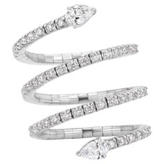 Nigaam 0.90 Cttw Natural Diamond Cocktail Ring Size 7 in 18K White Gold