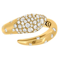 Nigaam 0.94Cttw. Serpens Diamond Ring Size 7 in 18k Yellow Gold