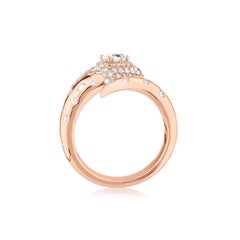 Nigaam 1.00 Ctw. Diamond Ring Size 7 In 18K Rose Gold