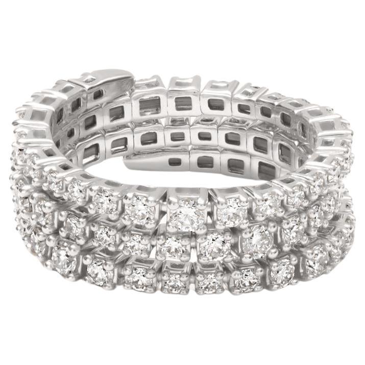 Nigaam 1.33 Cttw. Natural Diamond Cluster Ring in 18K White Gold, Ring Size 6.5