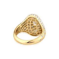 Nigaam 2.50 Cts. VS Diamond Pave Dome Ring in 18K Yellow Gold Size 7