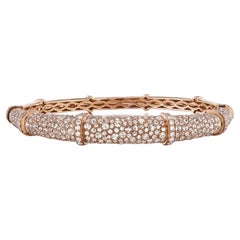Nigaam 4.01 Ct. T.W. Round Rose-Cut Diamond Bangle in 18 Karat Rose Gold
