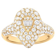 Nigaam Apex Radiance 1.85 Cts. Diamond Pave Dome Ring Size 7 in 18K Yellow Gold