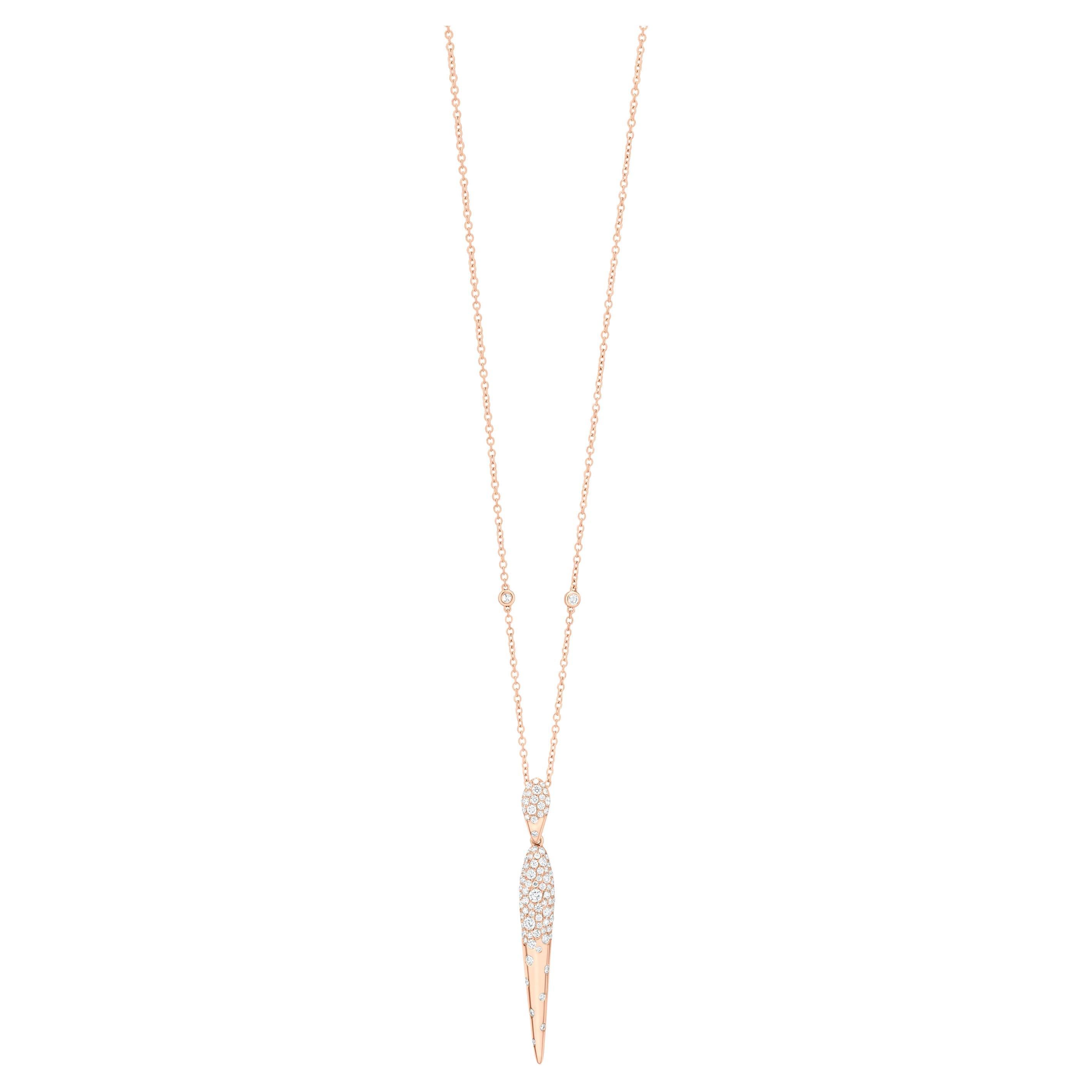Nigaam 1.20 Cts. Diamond Pendant/Necklace in 18K Rose Gold, 18 "