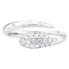 Nigaam Serpens Diamond Coil Ring Size 7 in 18K White Gold (0.45 Cts, G/VS1)