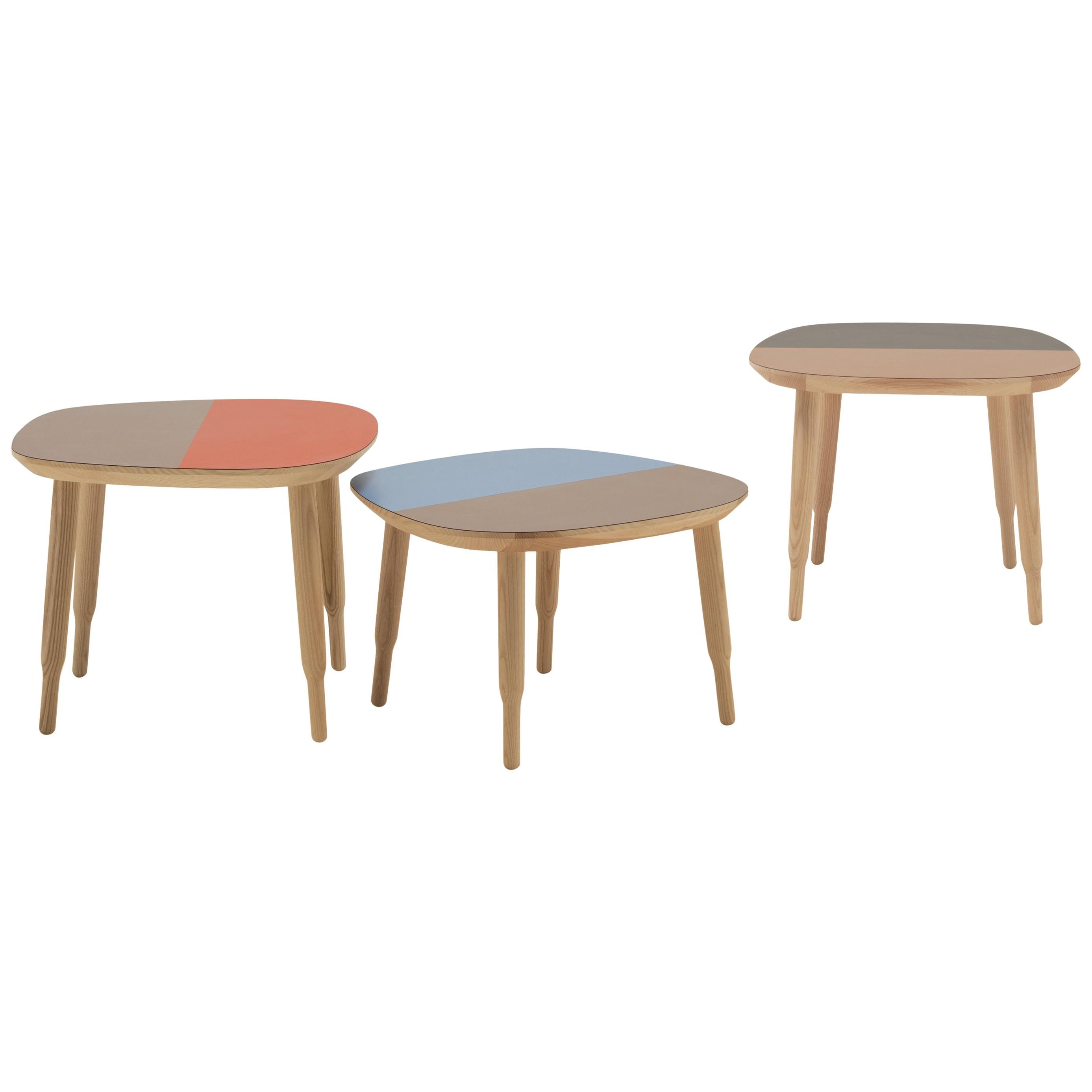 Bump -  colourful ashwood occasional table, designed by Nigel Coates