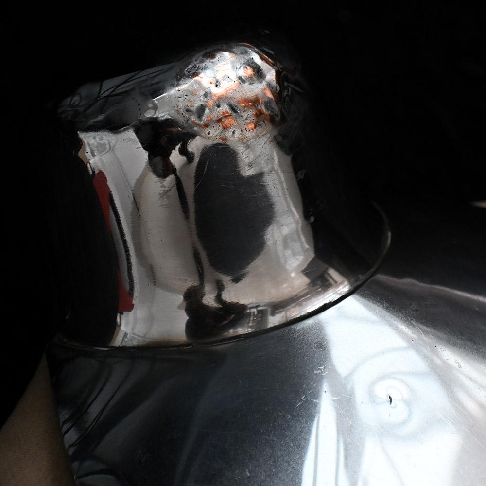 Hand-Crafted Nigel Coates Chrome and Linen Display Bust