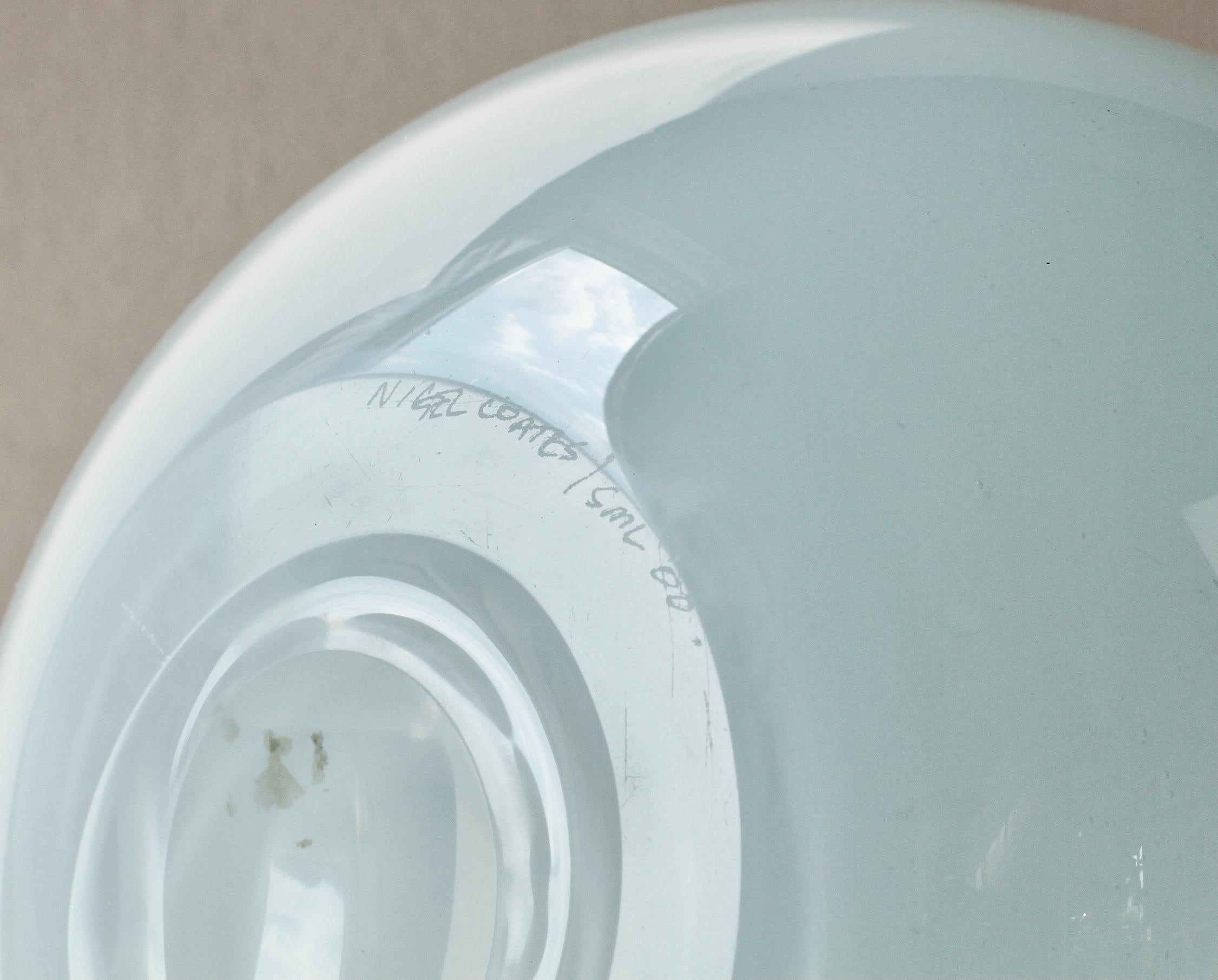 Nigel Coates pour Salviati - Grand vase surdimensionné en verre de Murano bleu italien en vente 14
