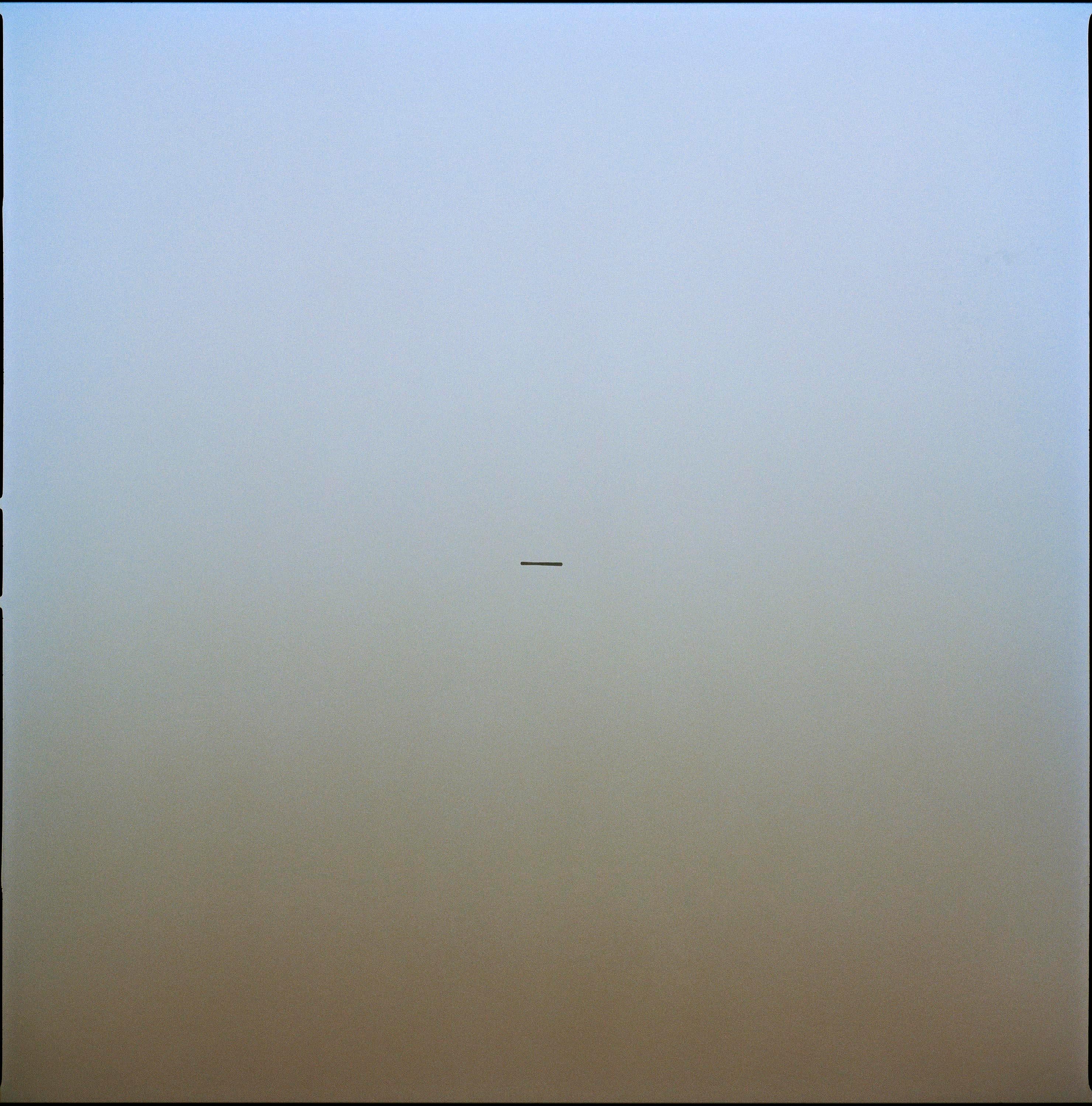 Nigel Parry Landscape Photograph - Lake IV - beige and blue colors in the artwork