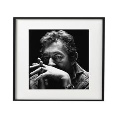 Serge Gainsbourg -  black & white portrait of the French icon and musician. 
