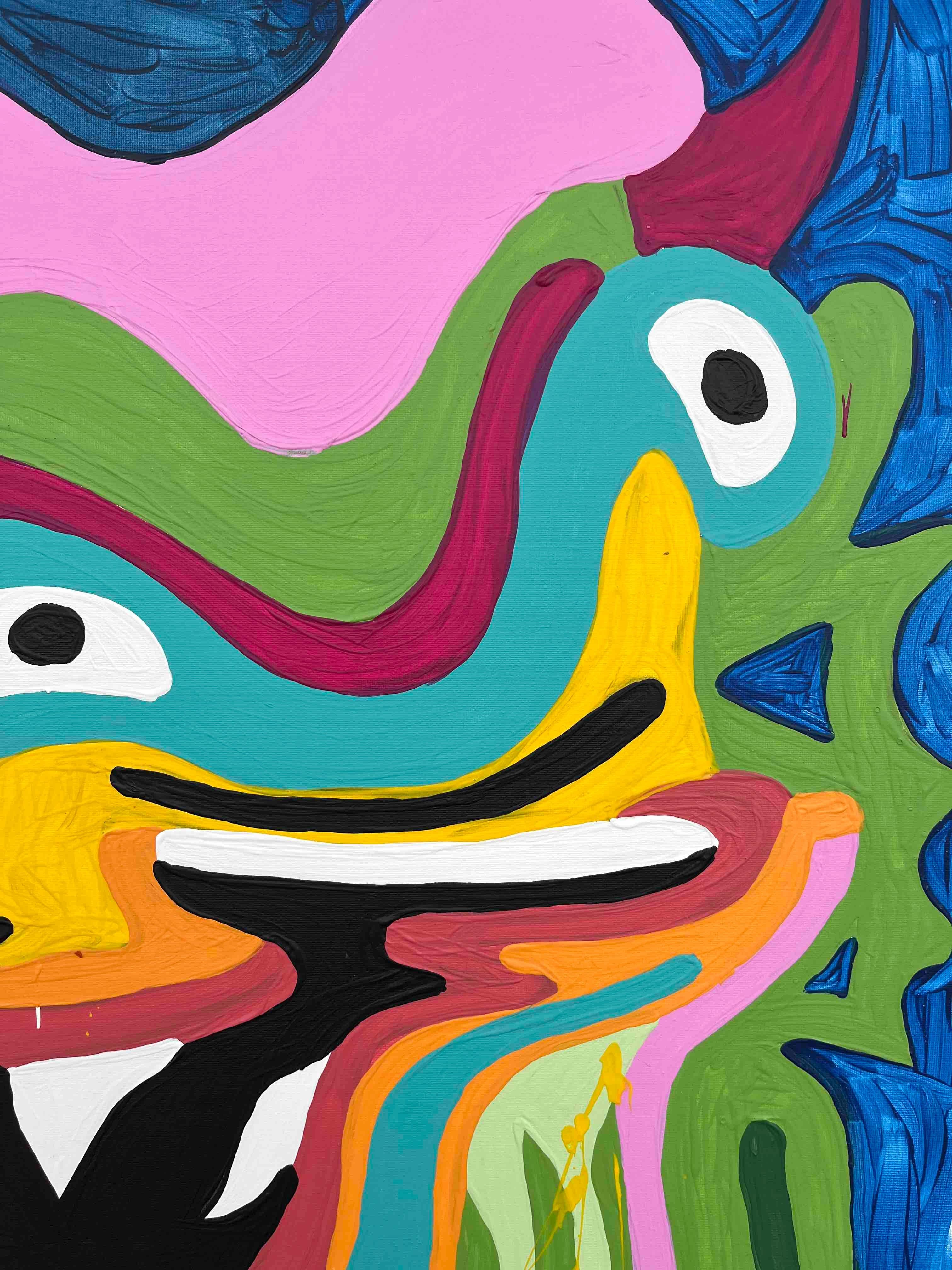 Lizarding - pittura acrilica - Painting di Nigel Sense