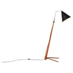 Nigel Walters floor lamp in black and teak Hagoort The Netherlands 1958