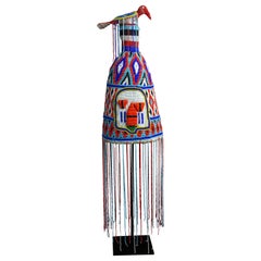 Nigerian Beaded Headdress, Multicolor, Mid-20th Century