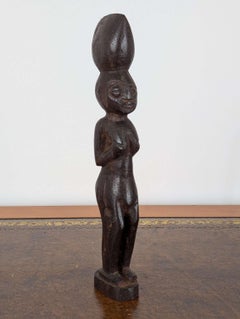 Nigerian Carved Female Figure in the Yoruba Ibeji Tradition