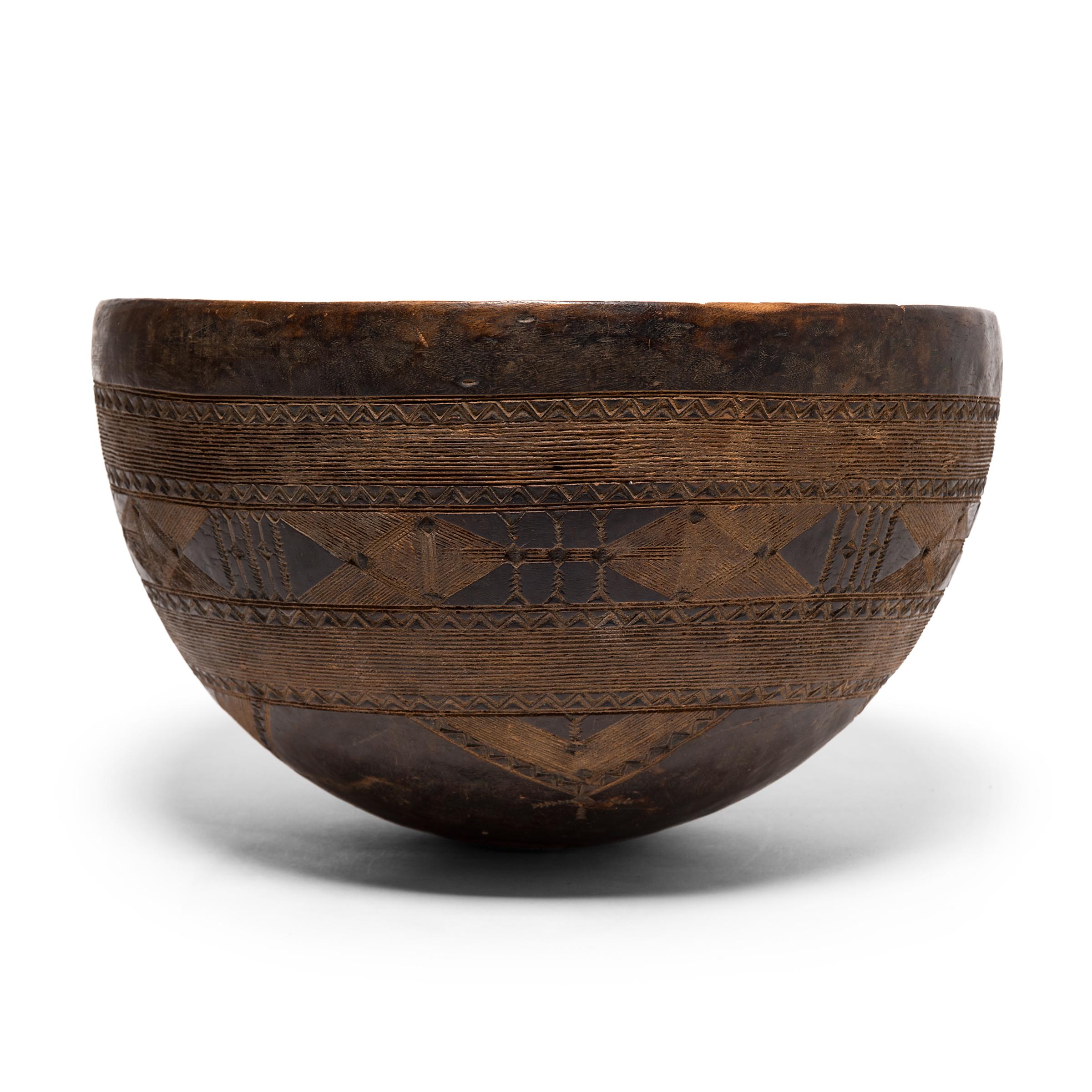 Tribal Nigerian Fulani Incised Bowl