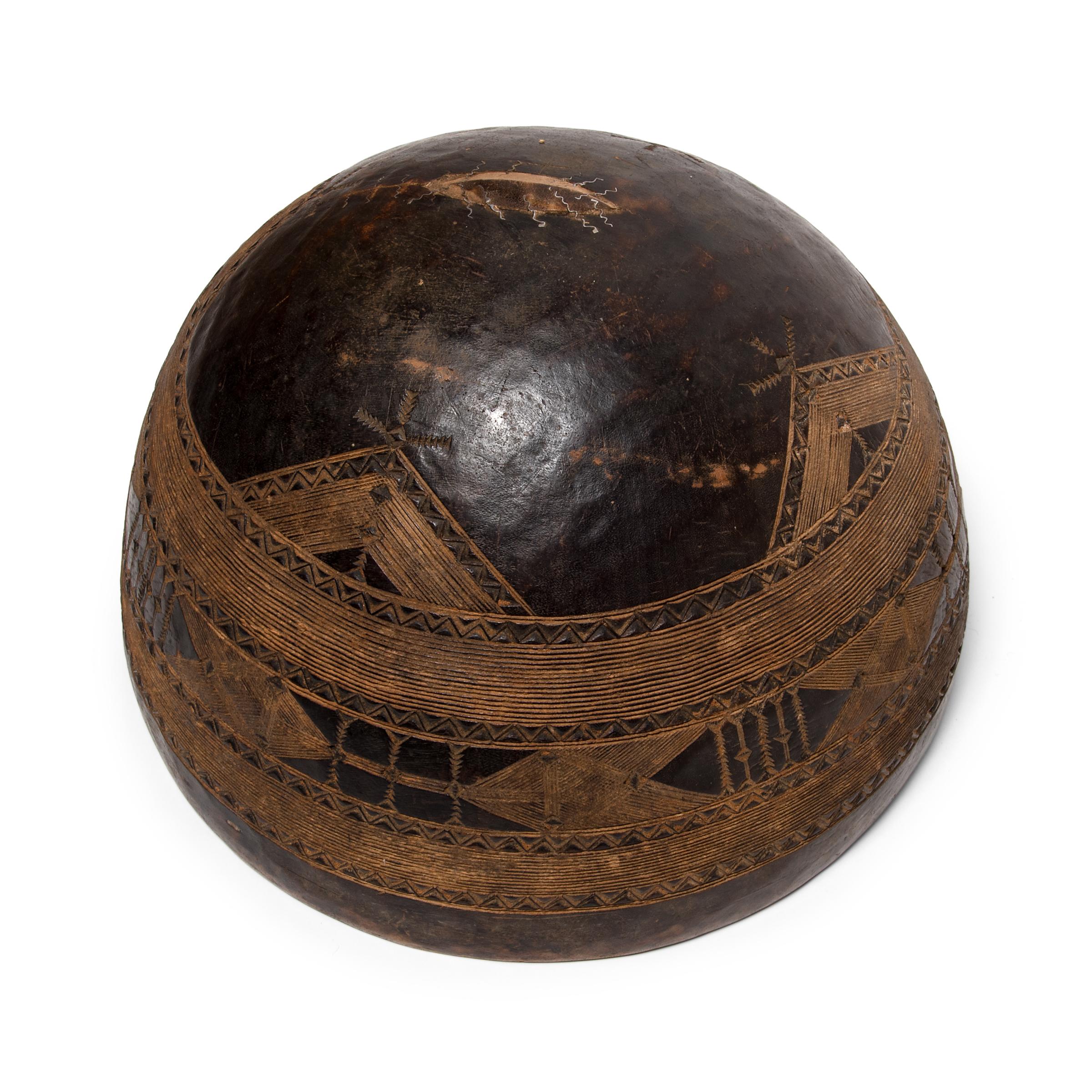 Tribal Nigerian Fulani Incised Bowl