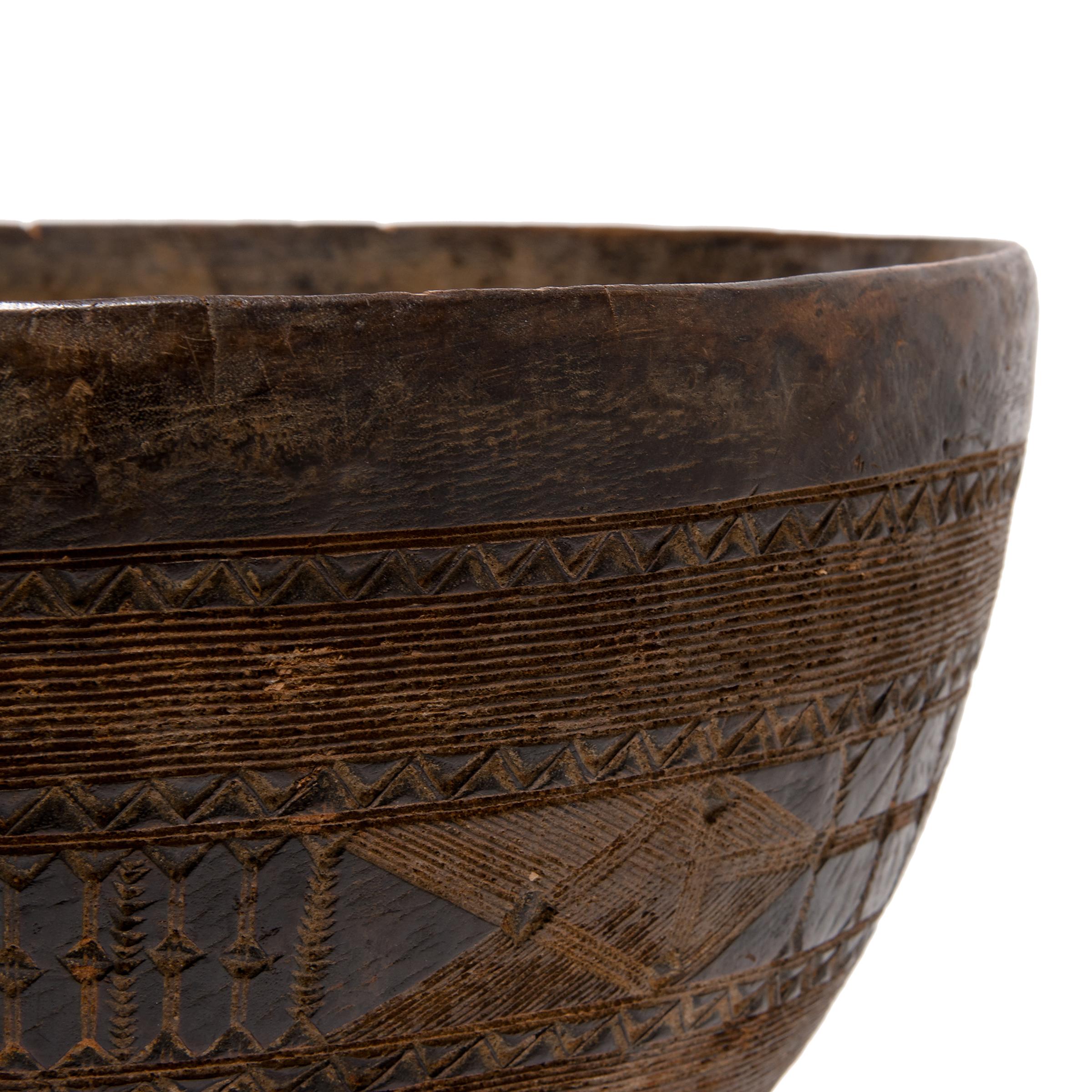 20th Century Nigerian Fulani Incised Bowl