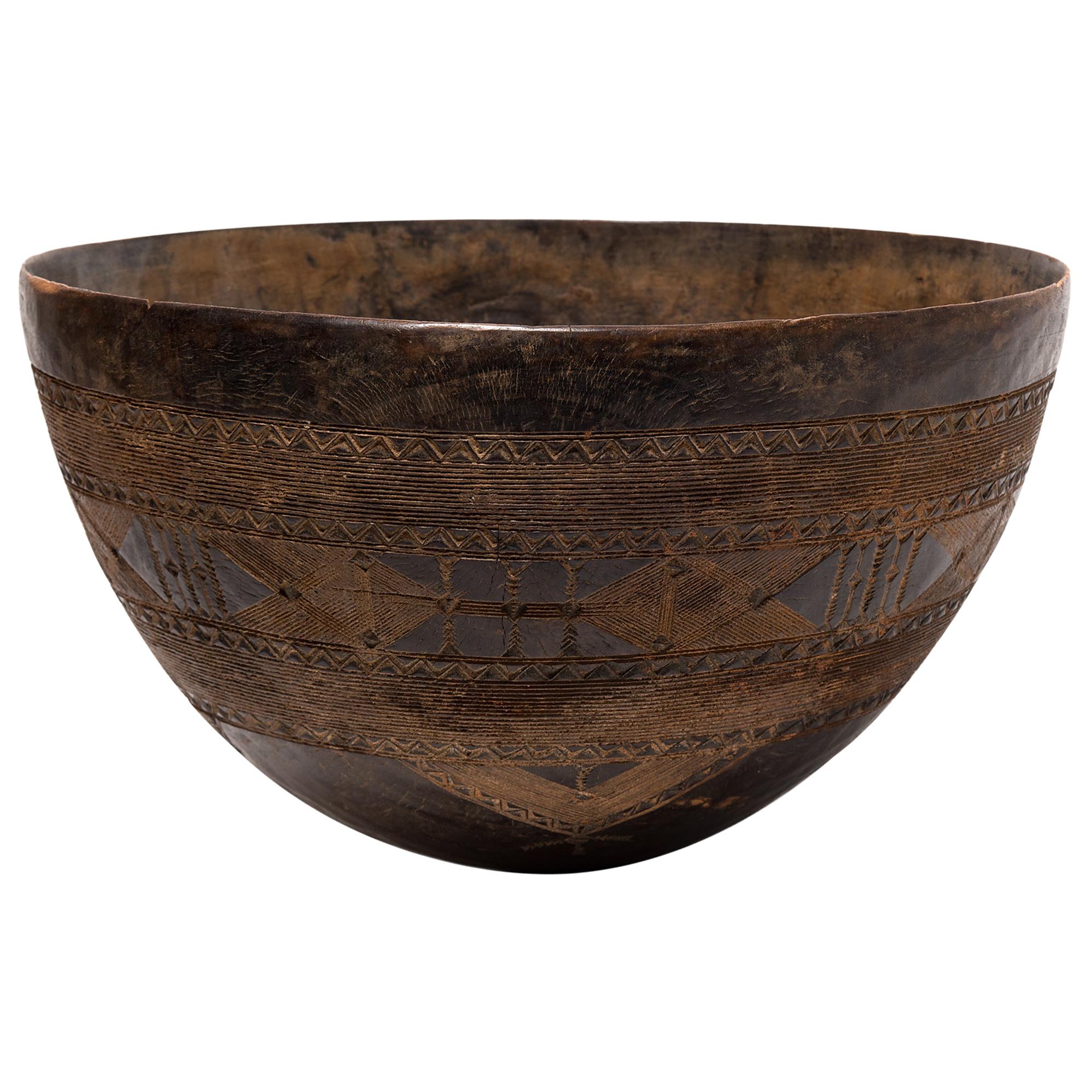 Nigerian Fulani Incised Bowl