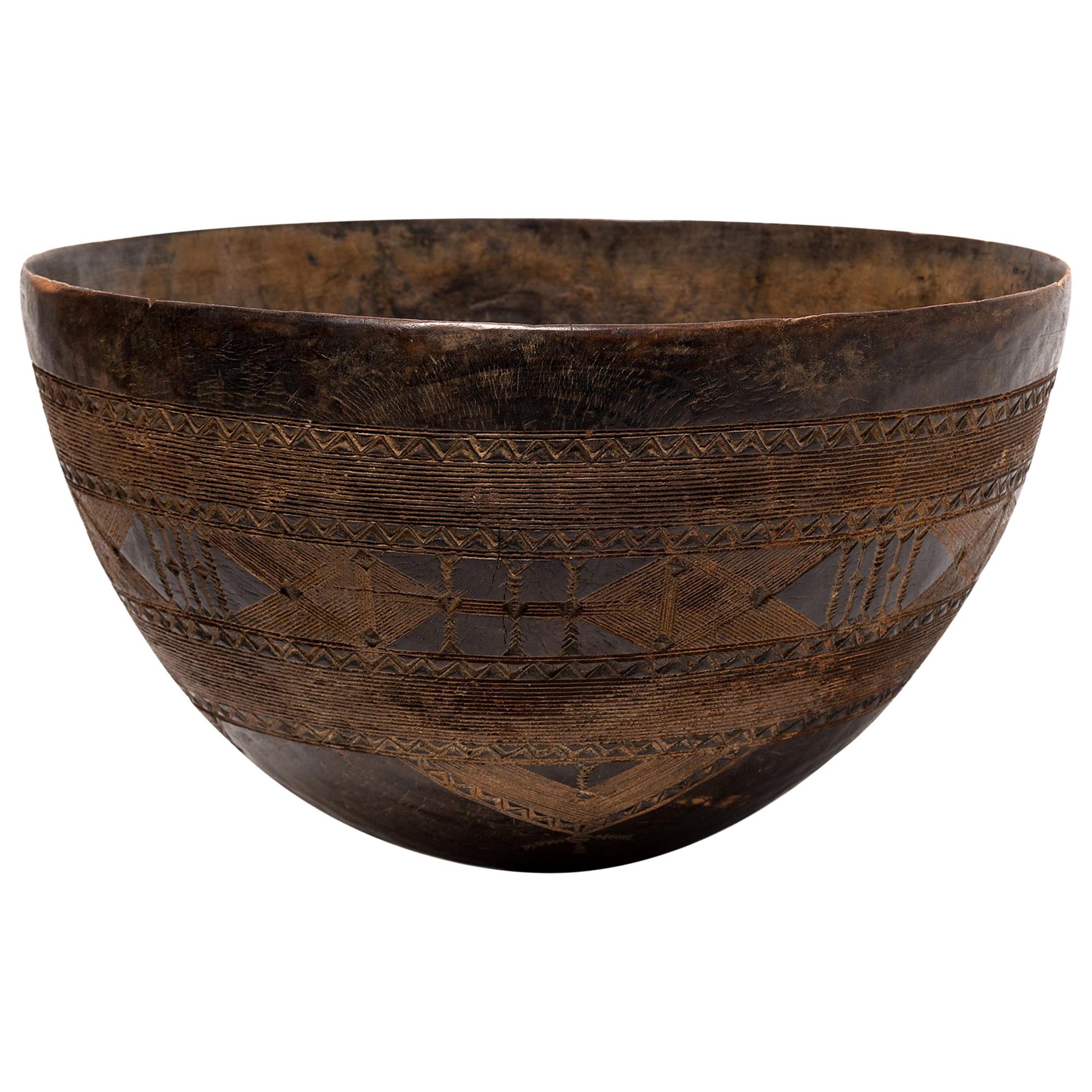 Nigerian Fulani Incised Bowl