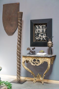 Scudo di metallo nigeriano con motivo Mofu, 1850 circa