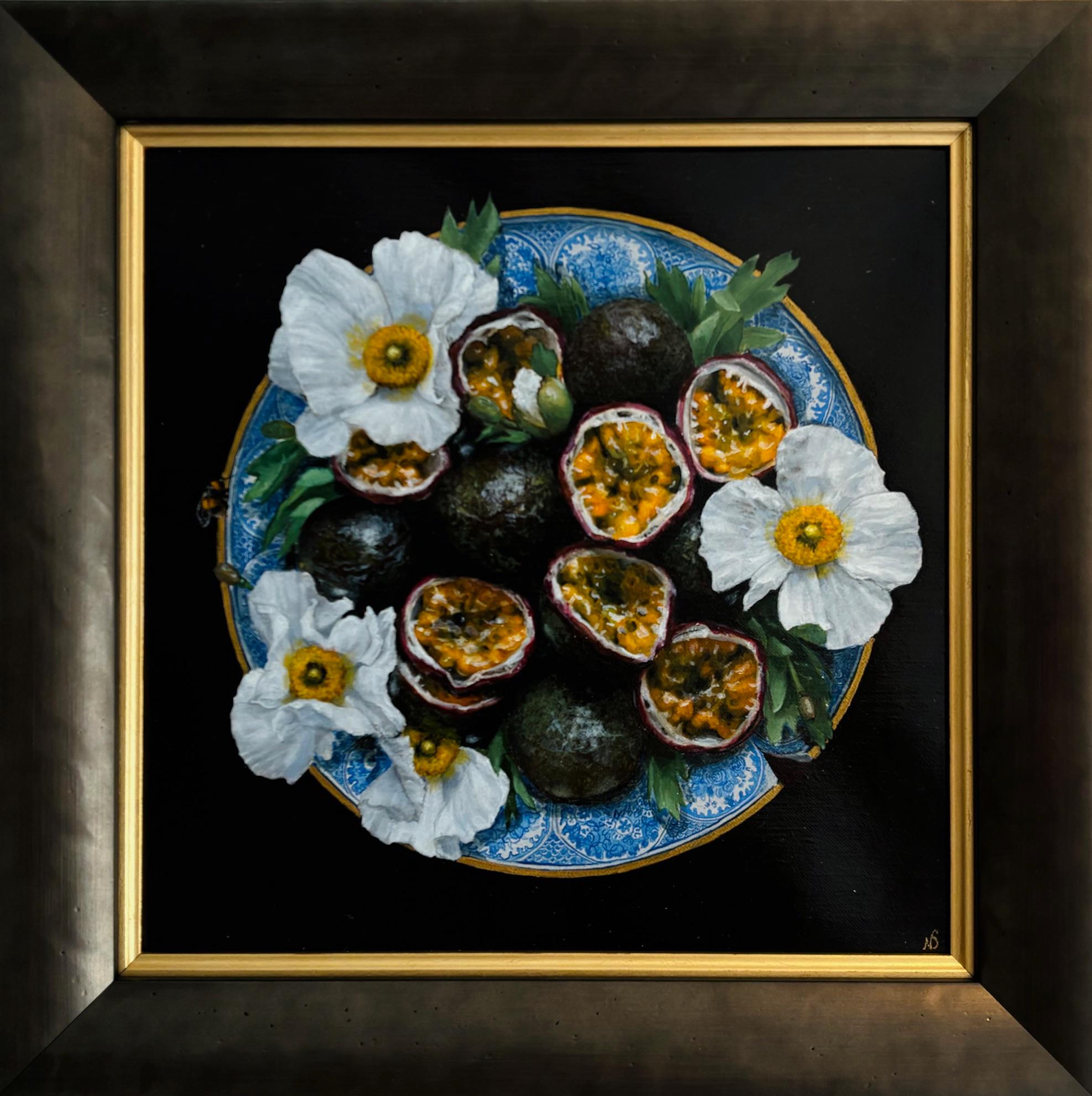 Niggy Dowler Interior Painting - Ornamental Poppies  - original realism still life painting contemporary art