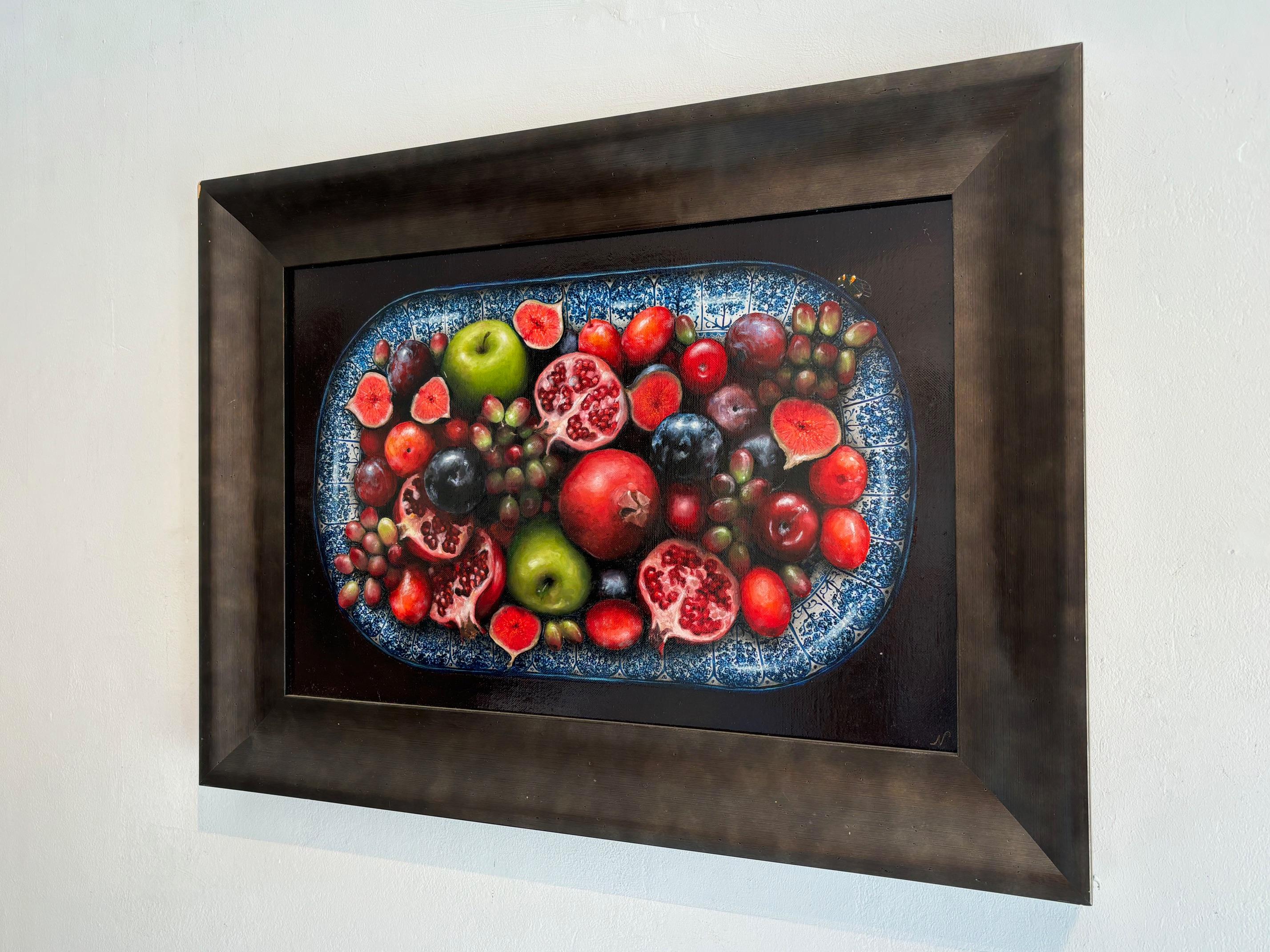Melograni fenici - pittura realistica originale di natura morta - arte contemporanea - Painting Realismo di Niggy Dowler