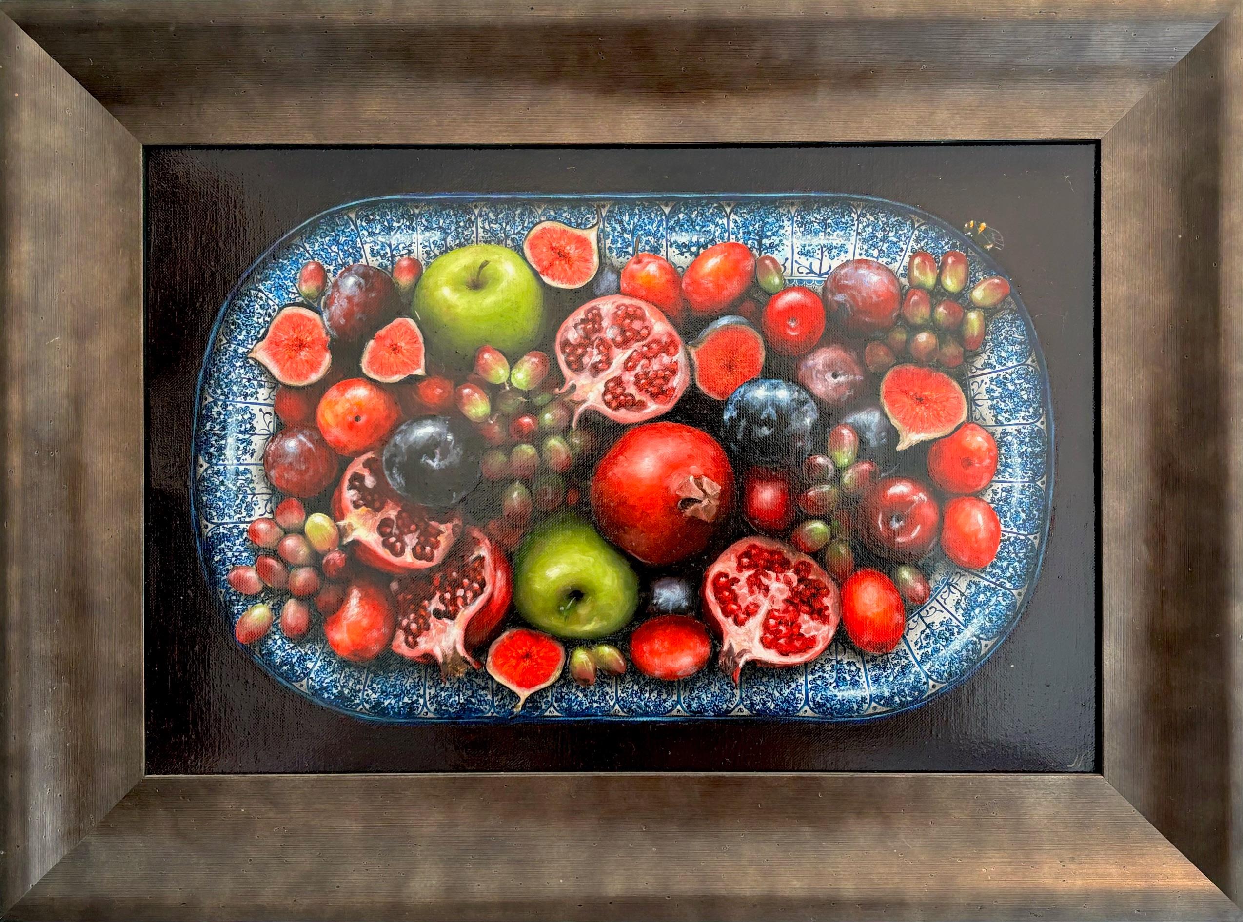 Phoenician Pomegranates- original realism still life painting contemporary art