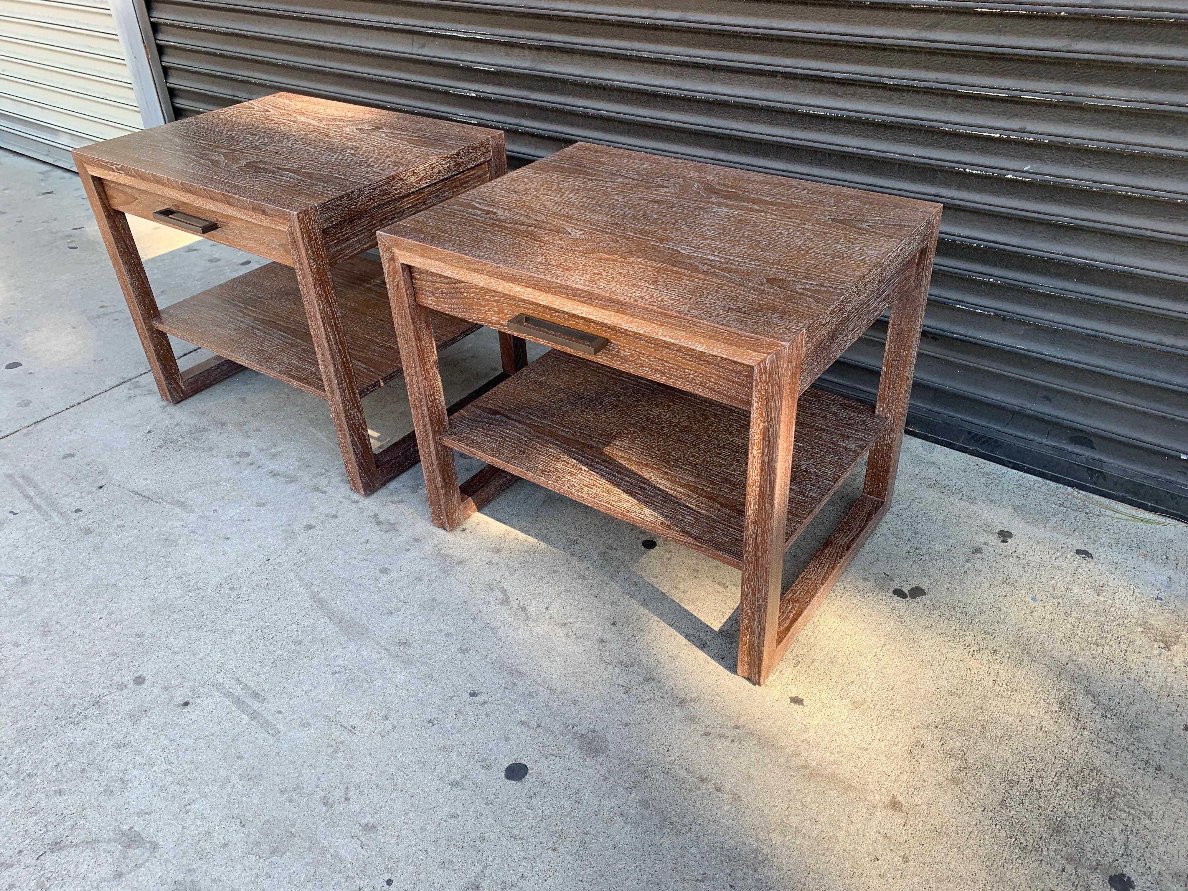 Modern Nightstands or Side Tables by Altura in Ceruzed Walnut