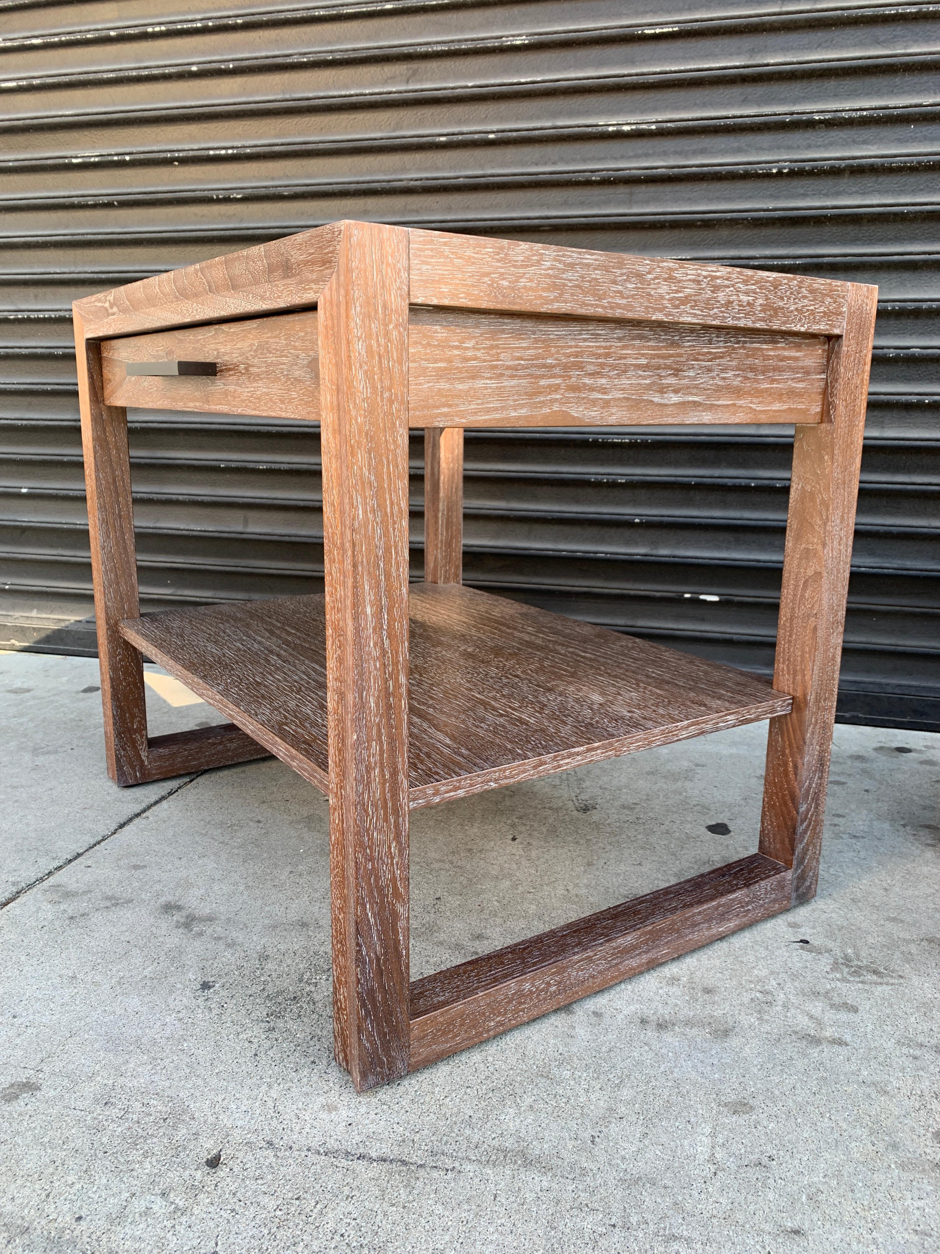 Contemporary Nightstands or Side Tables by Altura in Ceruzed Walnut