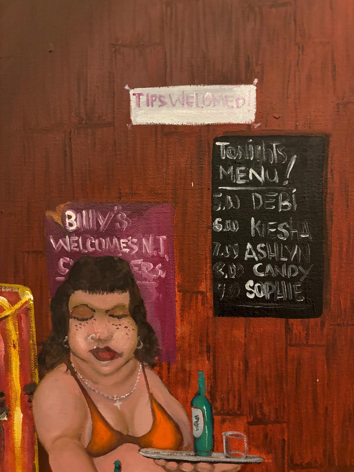 „Night at Billy's“, Gemälde von Daze (amerikanisch) im Angebot