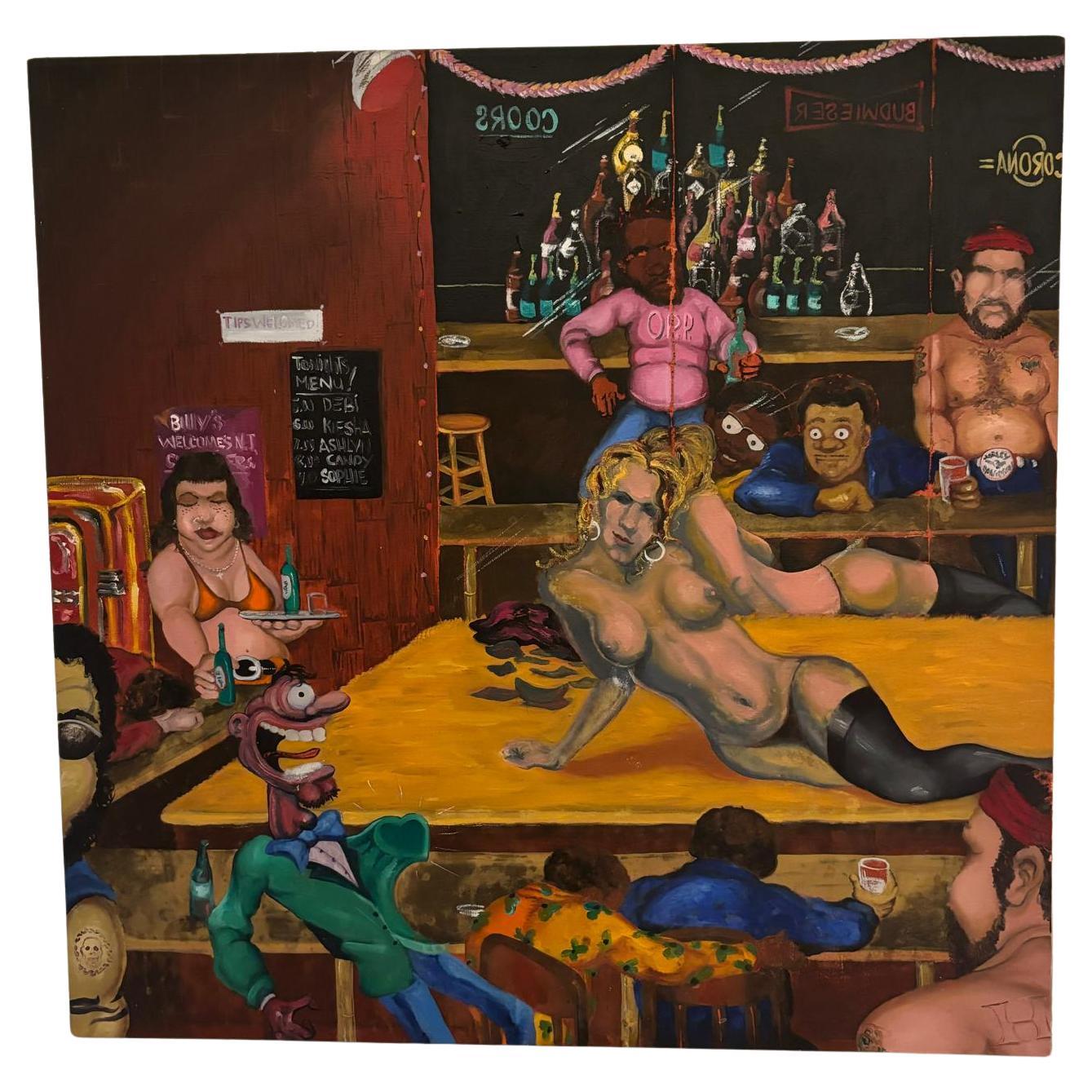 'Night at Billy's', painting by Daze