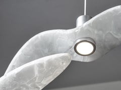 Night Birds Pendant by Brokis in Opaline BROKISGLASS Shade and Black Chord