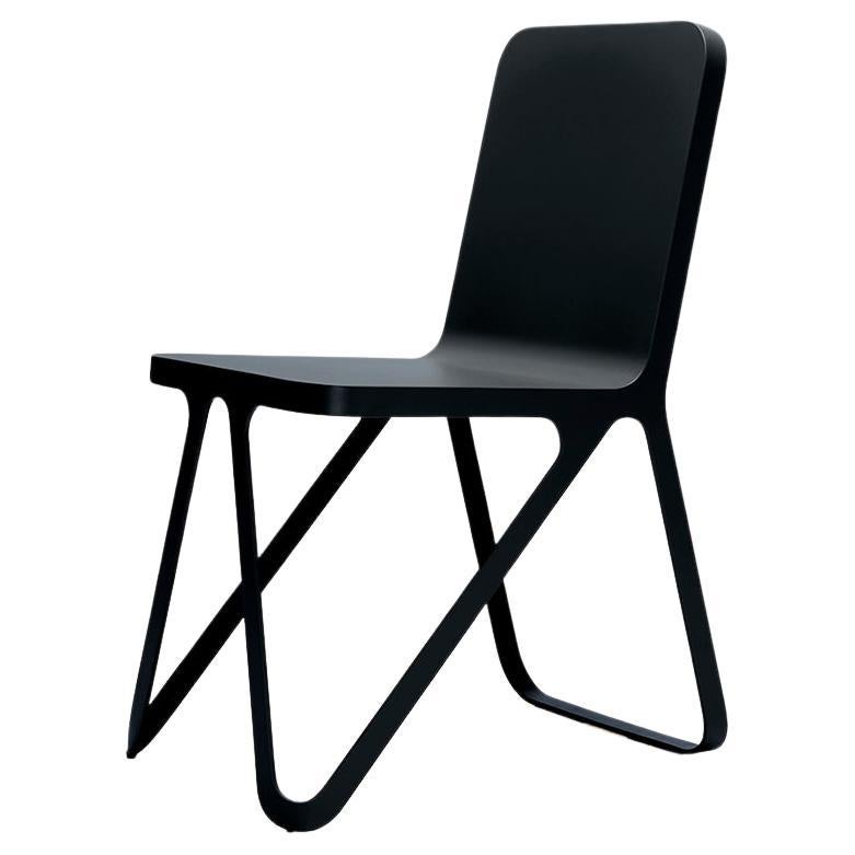 Night Black Loop Chair by Sebastian Scherer For Sale