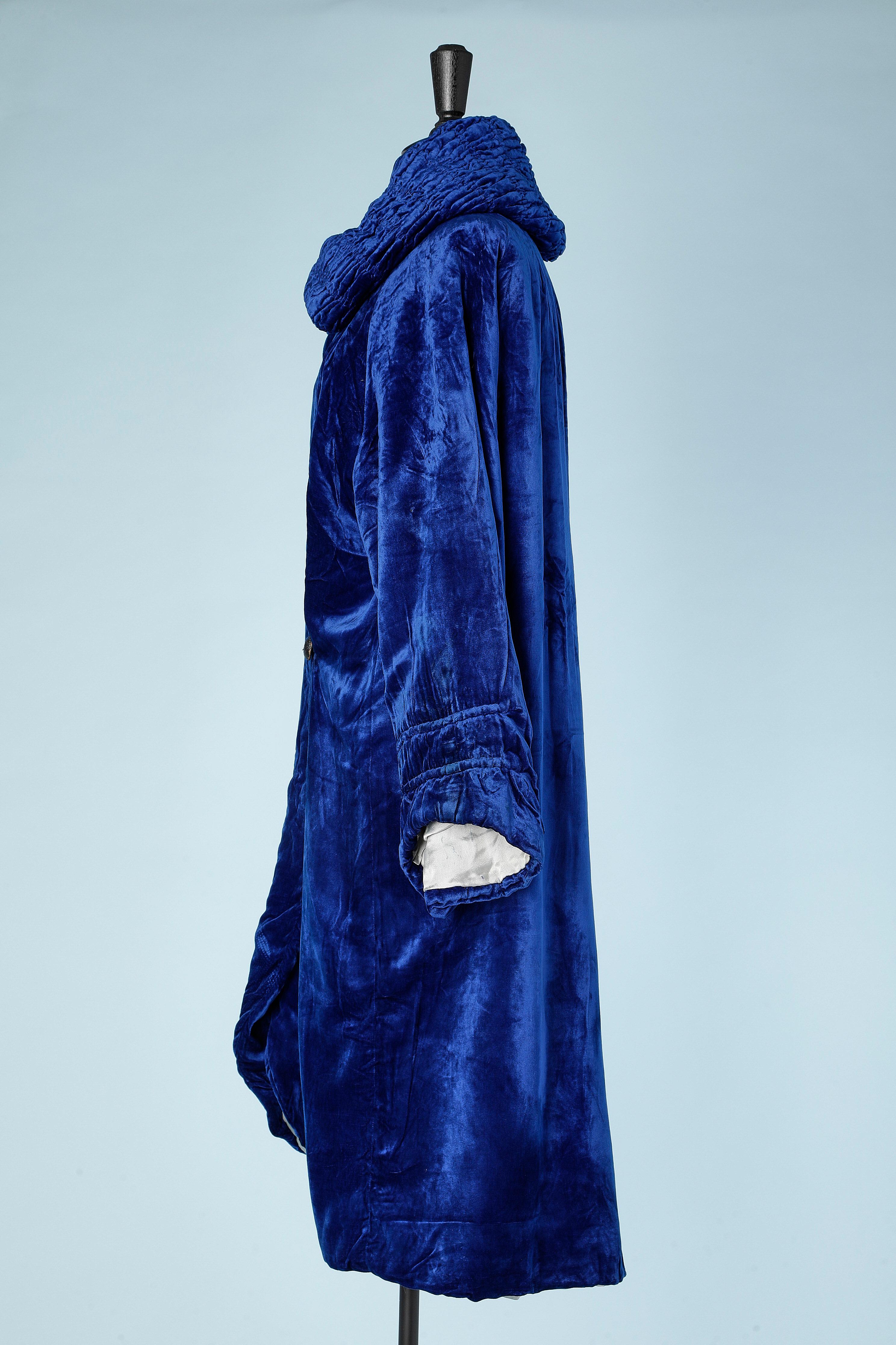 blue silk coat
