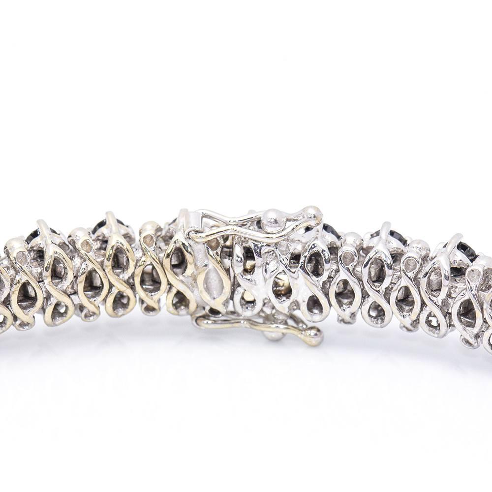 Women's NIGHT Bracelet in Diamonds and White Gold. For Sale