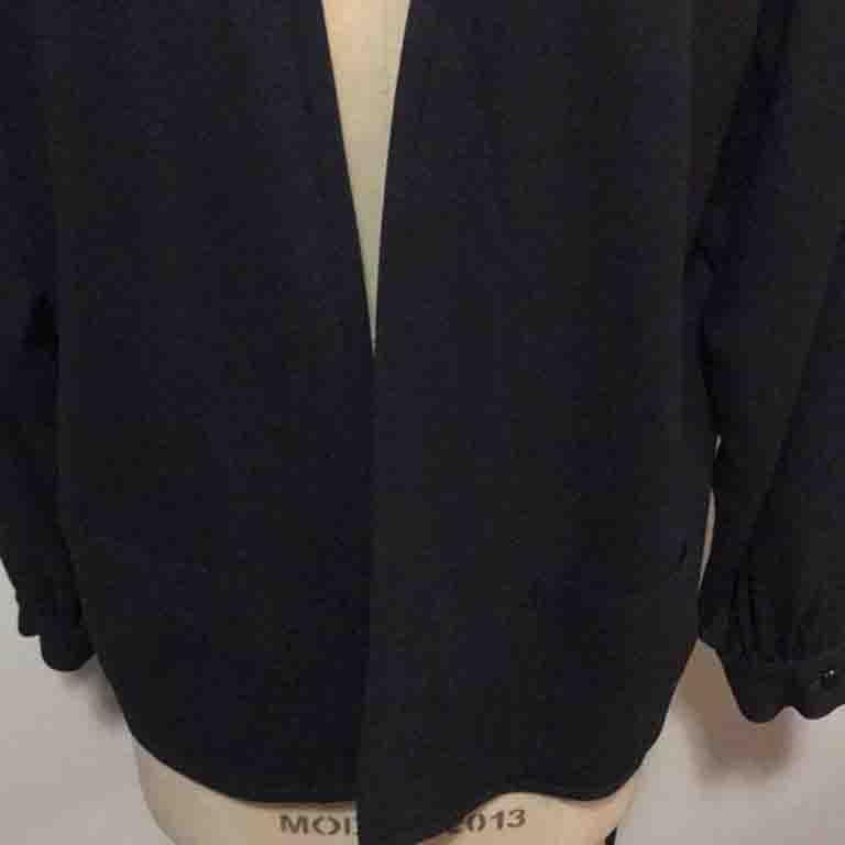 Night by Valentino Black Crepe Evening Jacket In Good Condition For Sale In Los Angeles, CA