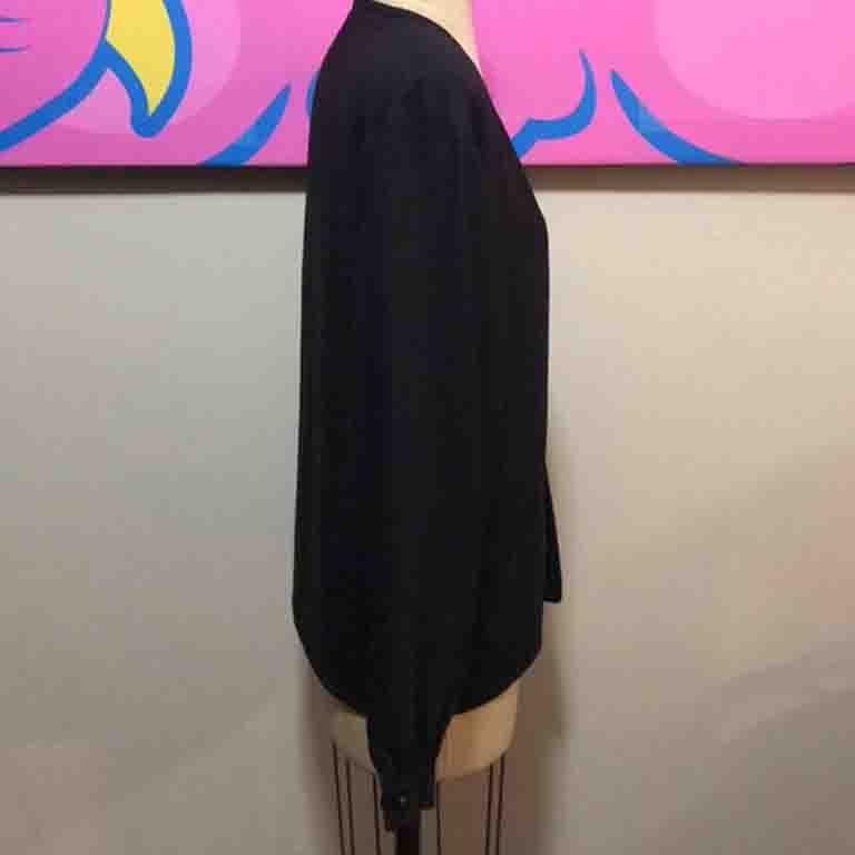 Night by Valentino Black Crepe Evening Jacket For Sale 1